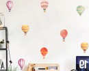 Hot Air Balloon Watercolor Wall Sticker